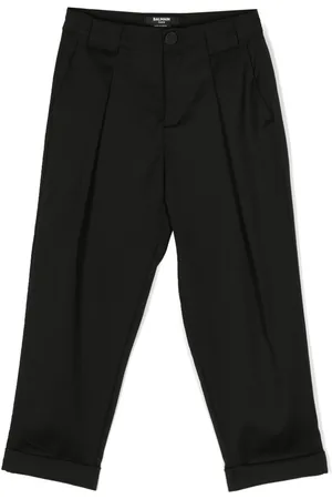 Balmain Logo-patch straight-leg trousers