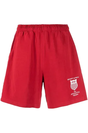 Sporty & Rich Logo-print track shorts