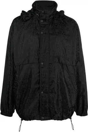 Moschino Monogram-jacquard hooded jacket