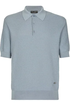 Dolce & Gabbana Waffle-knit short-sleeved polo shirt