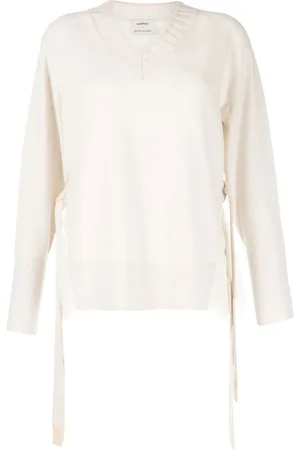 Onefifteen V-neck sheer-detail jumper
