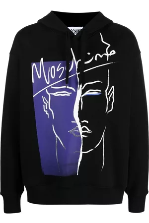 Moschino Homem Camisolas com capuz - Logo illustration-print pullover hoodie