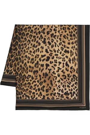 Balmain Leopard print scarf