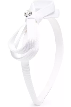 MONNALISA Bow-detail crystal-embellished headband