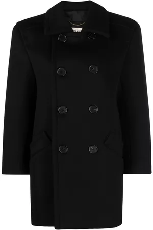 Saint Laurent Mulher Casacos - Double-breasted wool coat