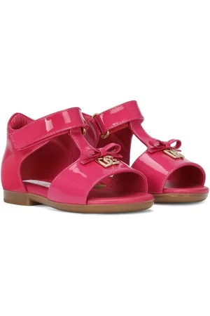 Dolce & Gabbana First Steps patent leather sandals
