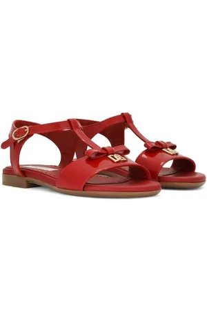 Dolce & Gabbana DG-logo patent leather sandals
