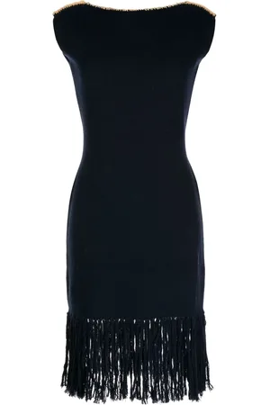 Onefifteen Fringed-edge wool dress