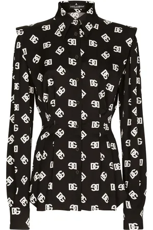 Dolce & Gabbana DG-logo stretch-silk shirt