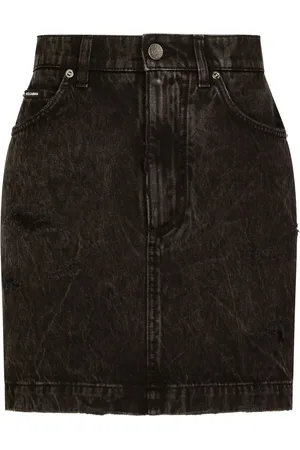 Dolce & Gabbana High-waisted denim miniskirt