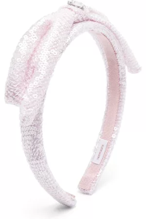 MONNALISA Sequinned bow-detail hairband