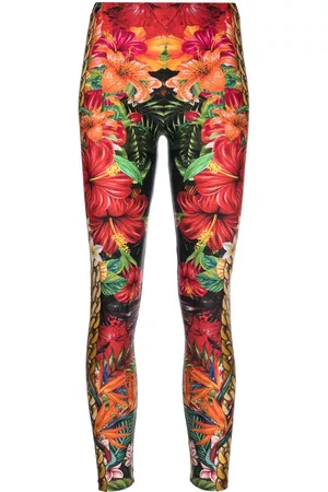 Philipp Plein Mulher Leggings desportivas & Treggings - Hawaii-print leggings