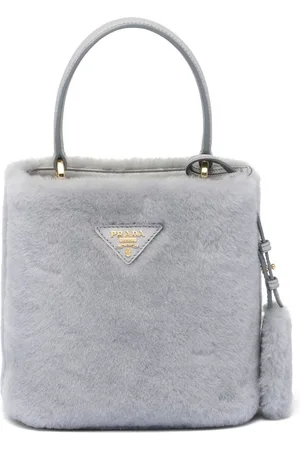 Prada Mini Panier shearling tote bag