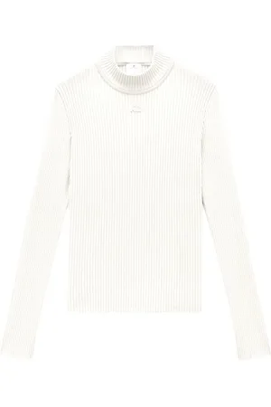 Courrèges Rib-knit mock-neck jumper