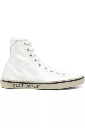Saint Laurent Mulher Tops de Renda - Malibu high-top sneakers
