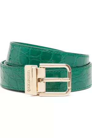Dolce & Gabbana Engraved-buckle leather belt
