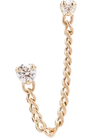 Zo Chicco 14kt diamond stud chain earring