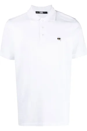 Karl Lagerfeld Ikon embroidered polo shirt