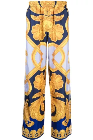 VERSACE Baroque-print silk trousers