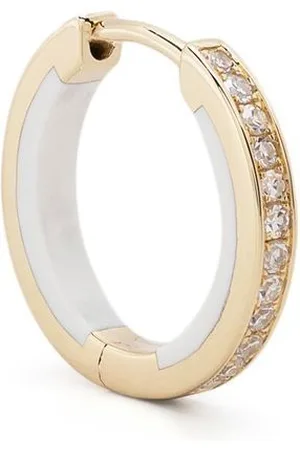 Maria Black 14K yellow diamond hoop earring