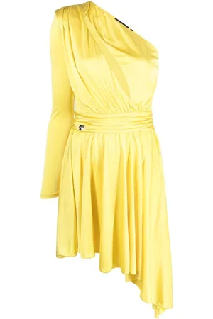 Philipp Plein Pleated one-shoulder dress