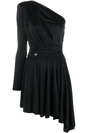 Philipp Plein Pleated one-shoulder dress