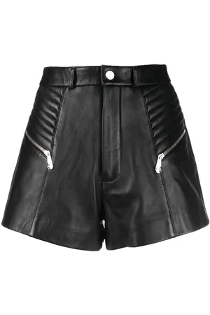 Philipp Plein Zipper-detail leather shorts