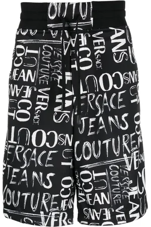 VERSACE Logo-print track shorts