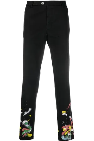 Philipp Plein Paint-splatter effect chinos