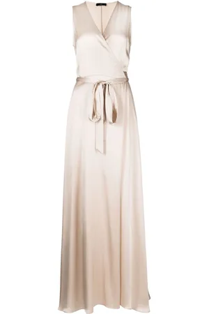 Voz Neck wrap-style maxi dress