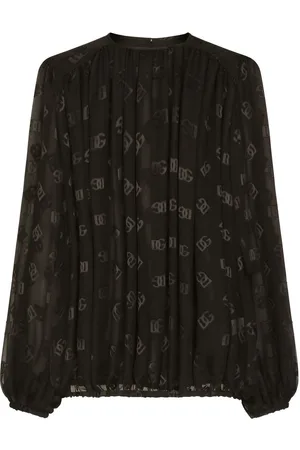 Dolce & Gabbana DG-logo satin blouse