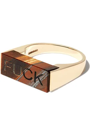 LUIS MORAIS 14kt yellow tiger eye ring