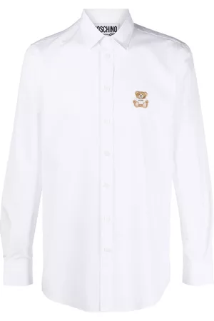Moschino Embroidered-teddy poplin shirt