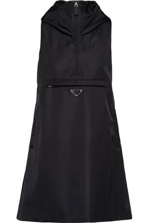 Prada Triangle logo hooded minidress