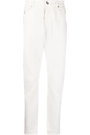 Brunello Cucinelli Logo-detail straight-leg jeans