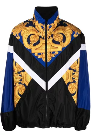 VERSACE Baroque-print zip-up jacket