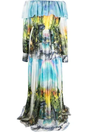 Philipp Plein Hawaii pleated maxi dress