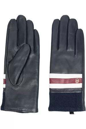 Tommy Hilfiger Mulher Luvas - Logo-plaque leather gloves