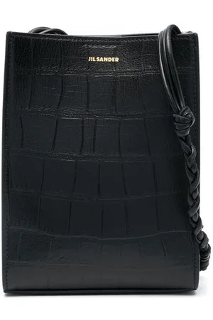 Jil Sander Crocodile-effect leather satchel bag