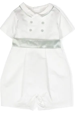 LA STUPENDERIA Bow-front short-sleeved romper