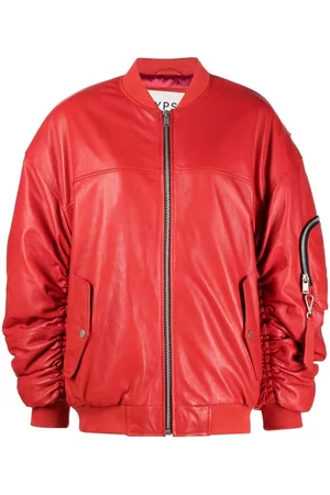 YOUNG POETS SOCIETY Mulher Casacos de Pele & Couro - Oversized leather bomber jacket