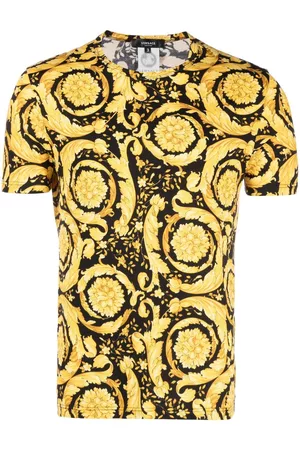 VERSACE Baroque-print crew neck T-shirt
