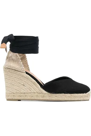 CASTA Ankle-tied espadrille wedges