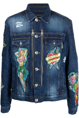Philipp Plein Graphic-print denim jacket