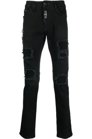 Philipp Plein Ripped slim-cut jeans