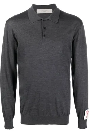 Golden Goose Logo-patch wool polo shirt