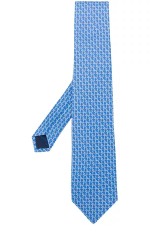 Salvatore Ferragamo Homem Laços de Colarinho - Jacquard logo silk tie