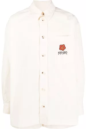 Kenzo Logo-embroidered cotton shirt