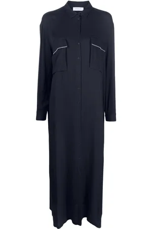 Fabiana Filippi Long-sleeved maxi shirtdress