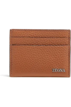 Ermenegildo Zegna Logo-plaque leather cardholder